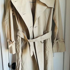 Vintage Burberry Tan Trench Coat medium